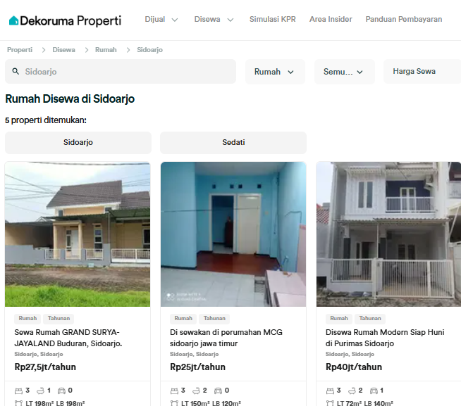 Rumah Sidoarjo Dekoruma